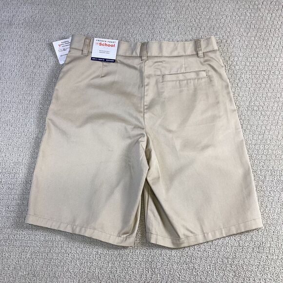 French Toast School Uniform Khaki Shorts -‎ Adjustable Waist - Boys Husky - Picture 2 of 6